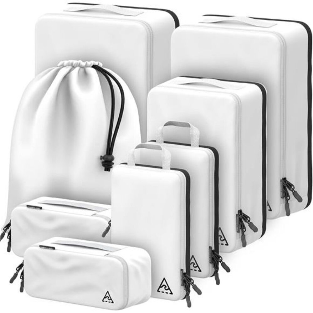 8-Piece Luxury Compression Packing Cubes & Bags for Travel – Maximize